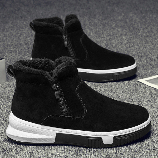 Új férfi csizma modell lapos talppal és cipzárral