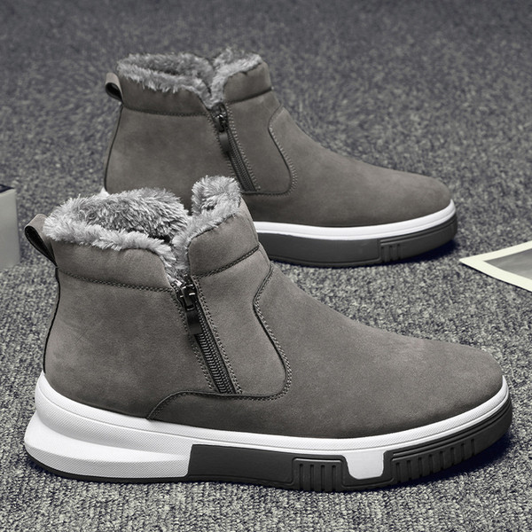 Új férfi csizma modell lapos talppal és cipzárral