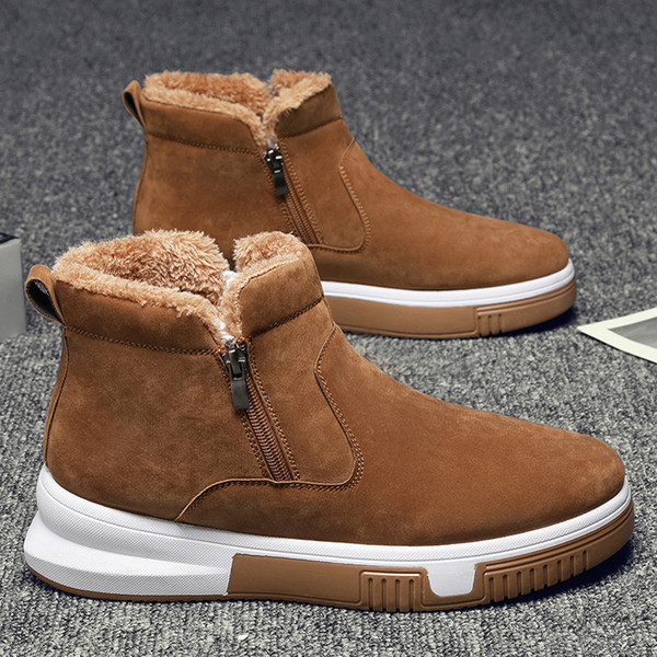 Új férfi csizma modell lapos talppal és cipzárral