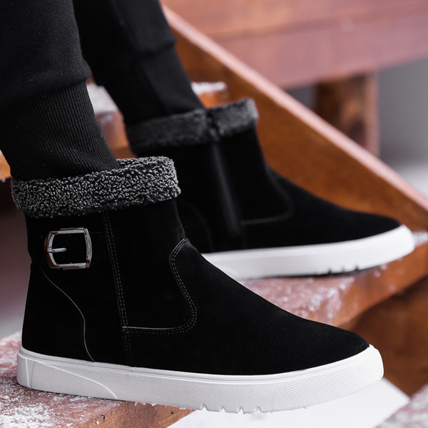 Alkalmi csizma fém elemmel és meleg béléssel férfiaknak