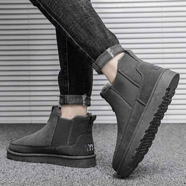 Alkalmi férfi téli csizma meleg béléssel