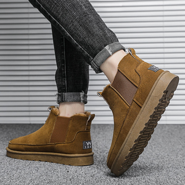 Alkalmi férfi téli csizma meleg béléssel