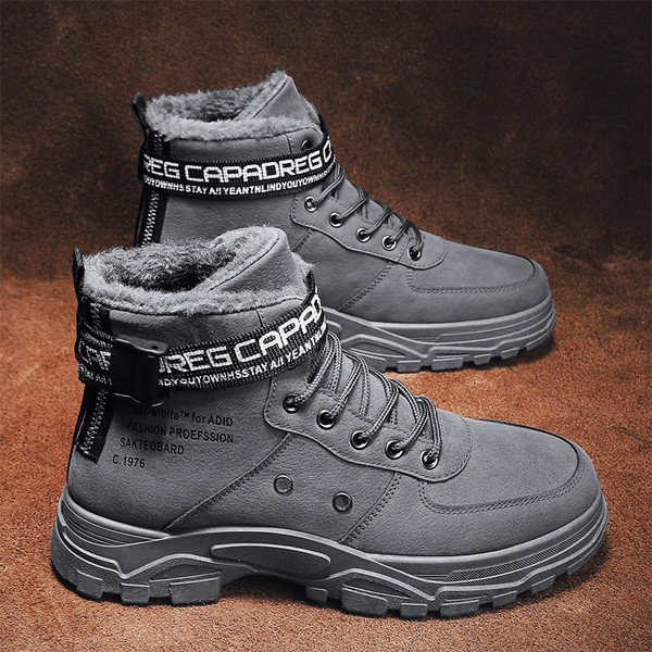 Öko-seemisnahast pehme voodri ja paeltega talvejalatsid