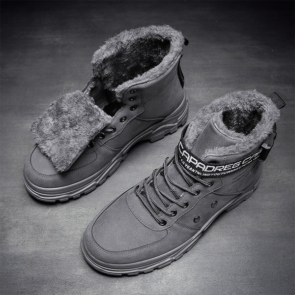 Öko-seemisnahast pehme voodri ja paeltega talvejalatsid