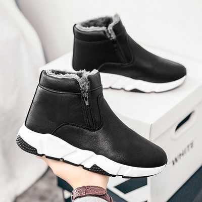 Férfi téli cipő meleg béléssel és cipzárral