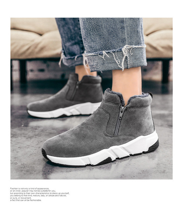 Férfi téli cipő meleg béléssel és cipzárral