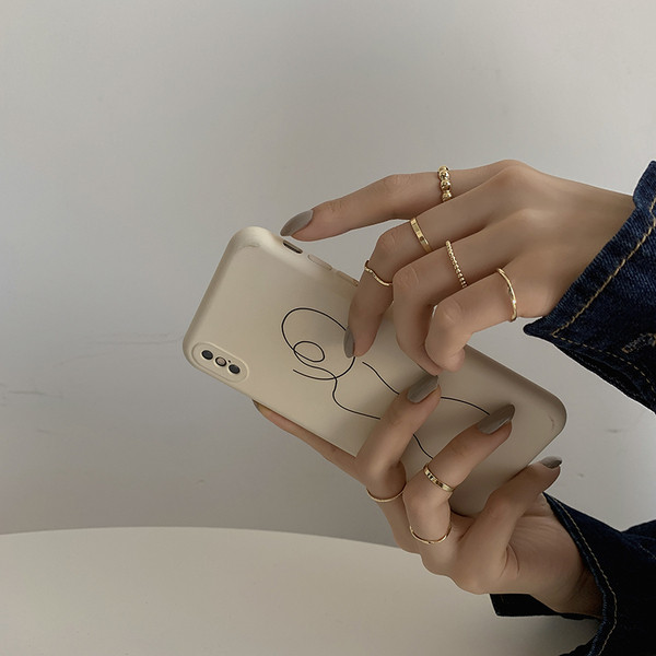 Ženski set prstenja običan model