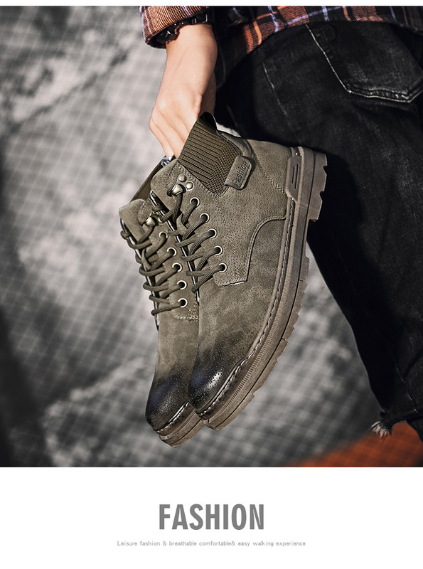 Öko-nahast ja tekstiilist meeste saapad