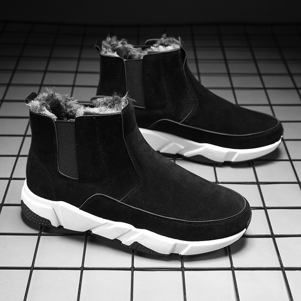 Téli velúr csizma rugalmas és meleg béléssel