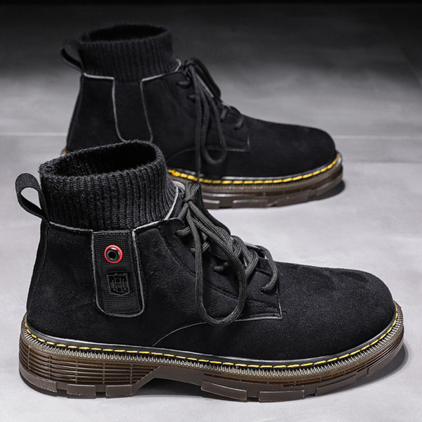 Új modell férfi téli csizma fűzős - retro stílusú