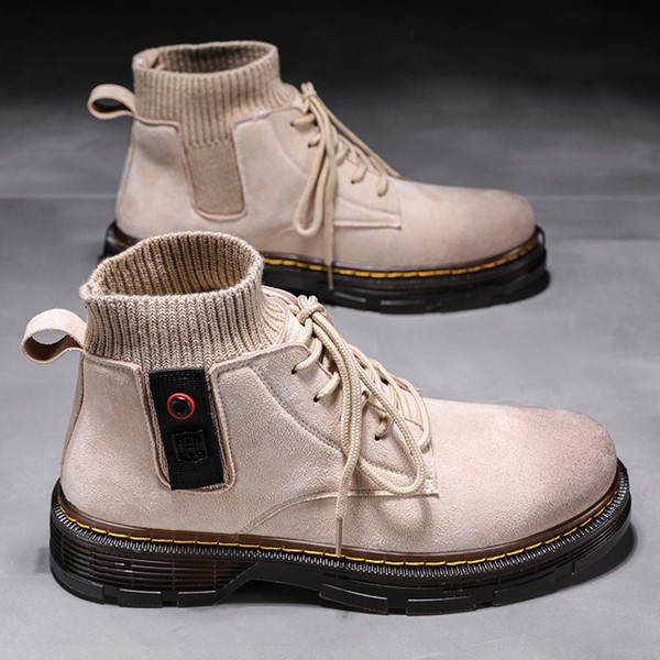 Új modell férfi téli csizma fűzős - retro stílusú