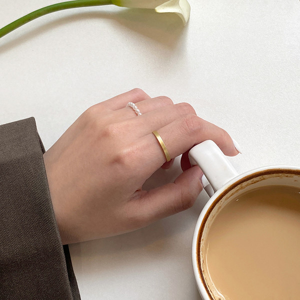 Női topikus gyűrűk dekorgyöngyökkel