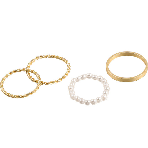 Női topikus gyűrűk dekorgyöngyökkel