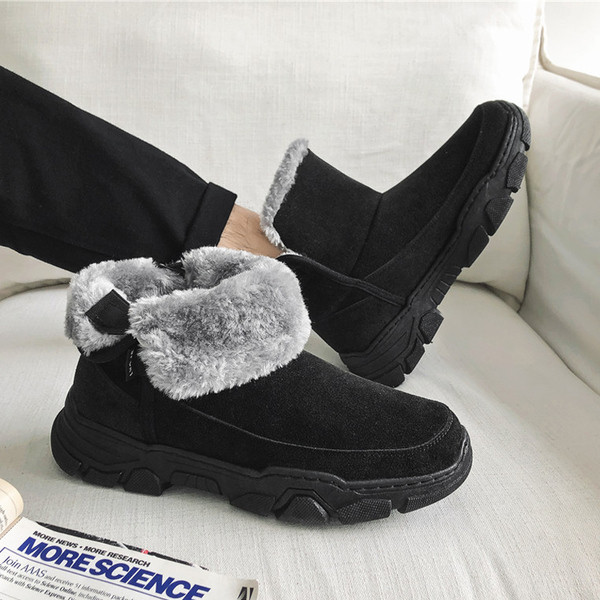 Férfi csizma meleg béléssel és lapos talppal