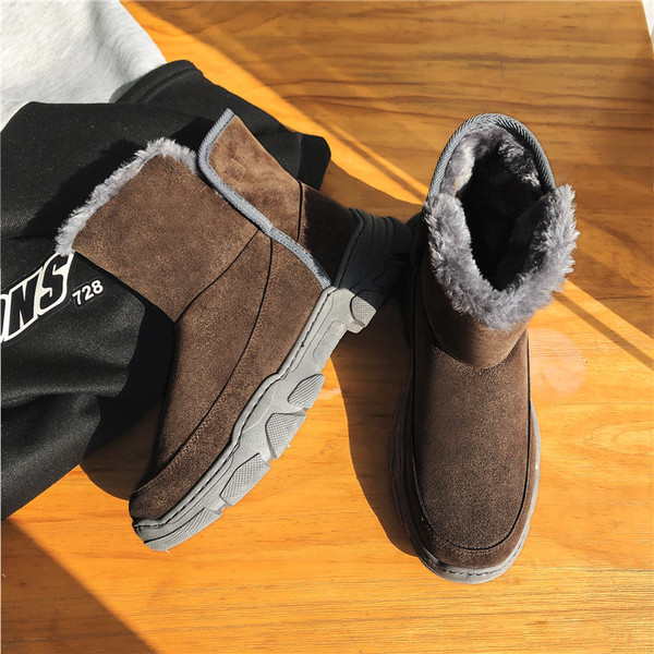 Férfi csizma meleg béléssel és lapos talppal