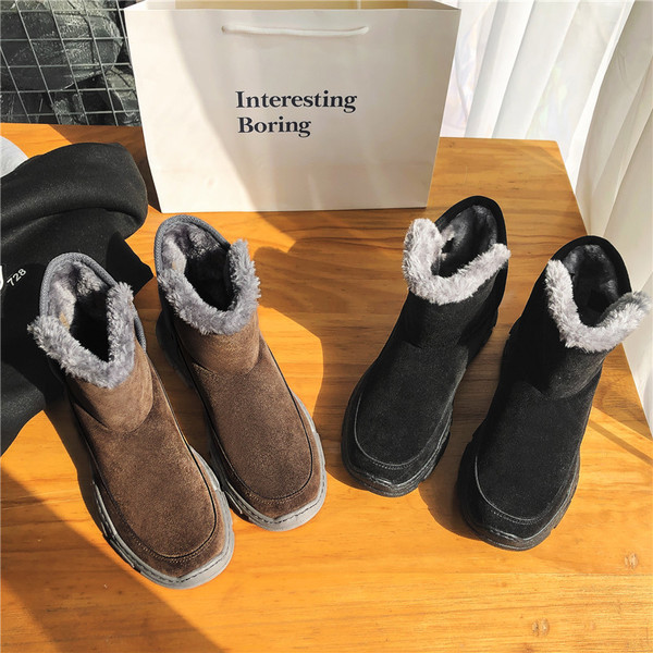 Férfi csizma meleg béléssel és lapos talppal