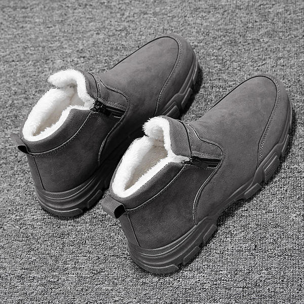 Meeste vabaaja seemisnahast saapad sooja voodri ja lukuga