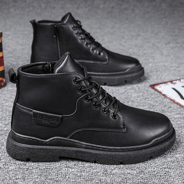 Novi model muških čizama od umjetne kože sa vezicama u crnoj i bež boji