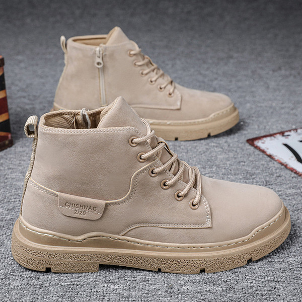 Novi model muških čizama od umjetne kože sa vezicama u crnoj i bež boji