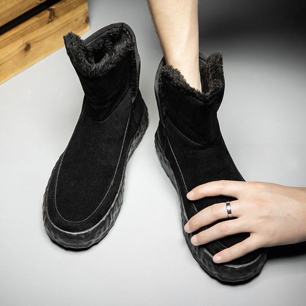 Férfi velúr csizma magas talppal