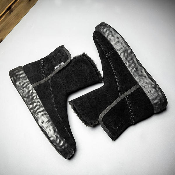 Férfi velúr csizma magas talppal