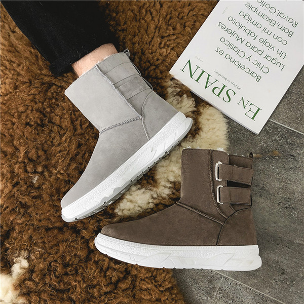 Téli férfi csizma öko velúrból és meleg béléssel