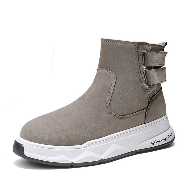 Alkalmi férfi csizma matricákkal és cipzárral