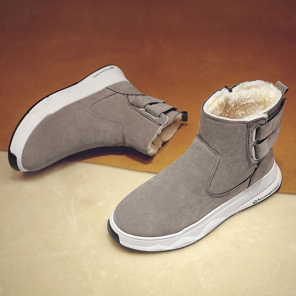 Alkalmi férfi csizma matricákkal és cipzárral