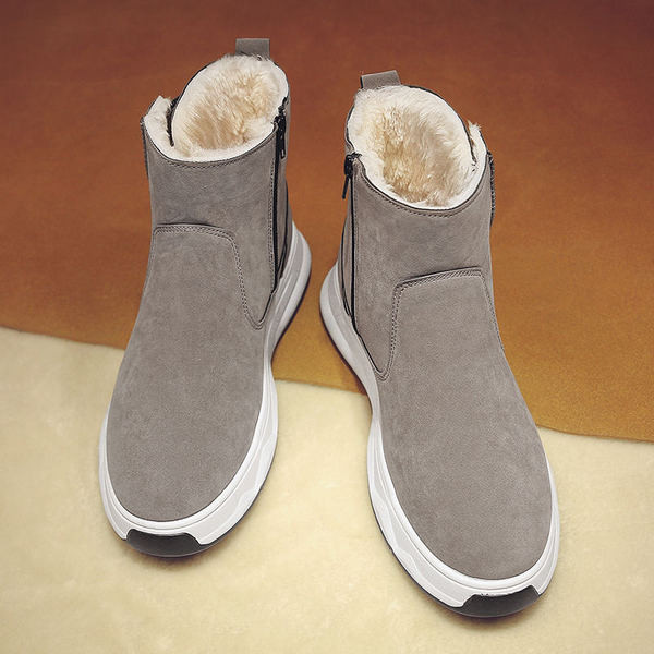 Alkalmi férfi csizma matricákkal és cipzárral