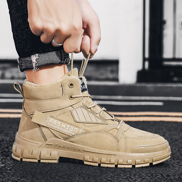 Muške casual čizme s vezicama i toplom postavom