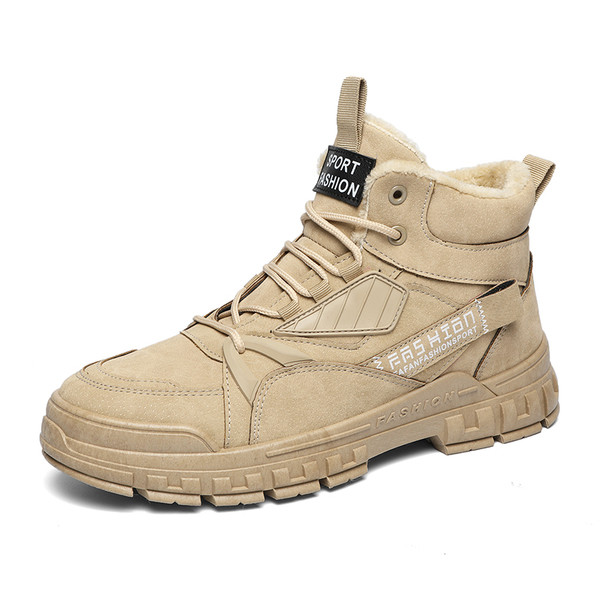 Muške casual čizme s vezicama i toplom postavom
