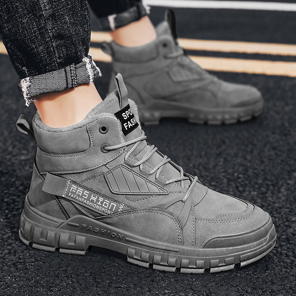 Muške casual čizme s vezicama i toplom postavom