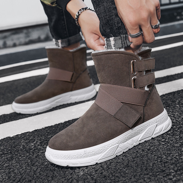 Öko velúrból készült meleg férfi csizma