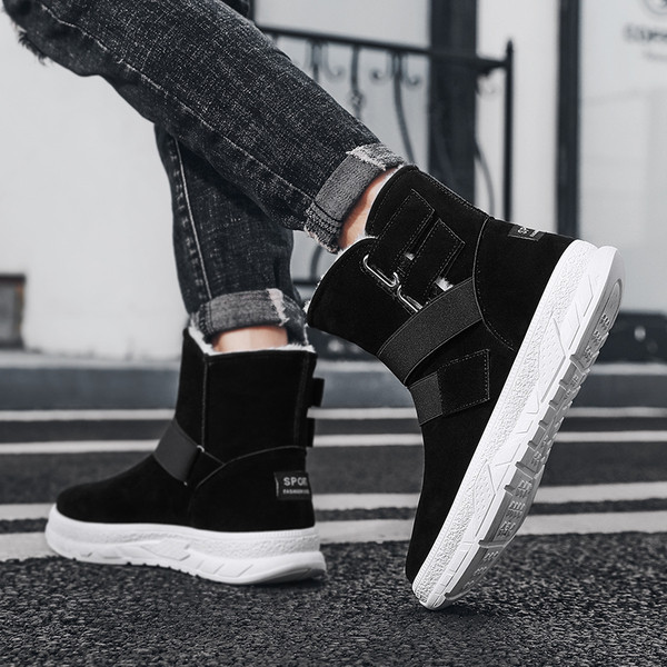 Öko velúrból készült meleg férfi csizma