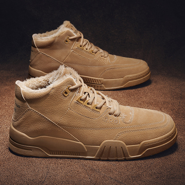 Öko bőrből készült téli cipő puha béléssel és fűzővel