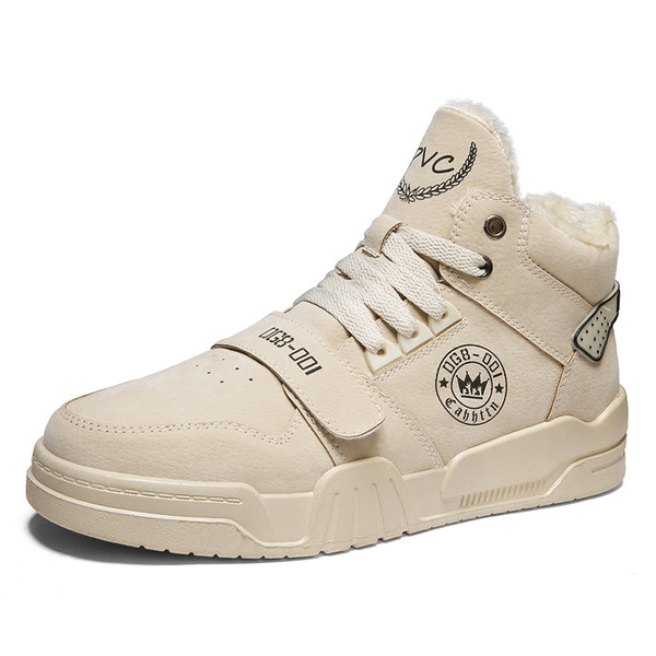 Modern férfi csizma meleg béléssel és lapos talppal