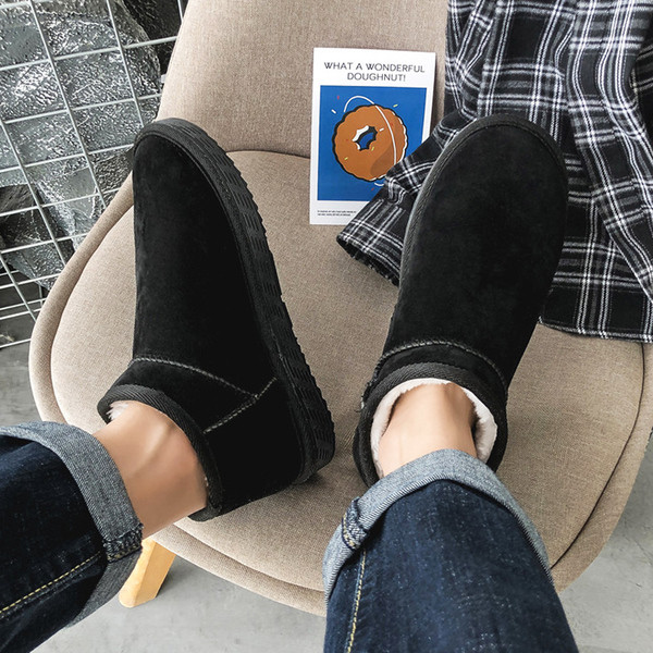 Férfi öko velúr csizma lapos talppal és meleg béléssel