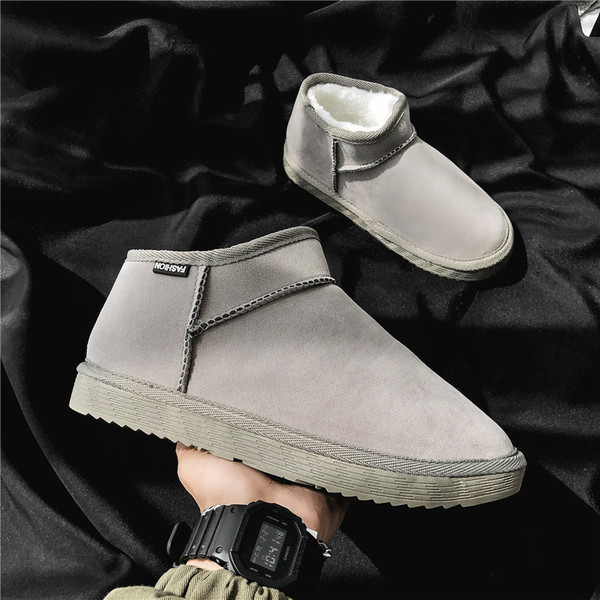 Férfi öko velúr csizma lapos talppal és meleg béléssel