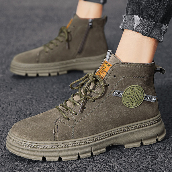 Új téli férfi csizma modell fűzős, durva talpú