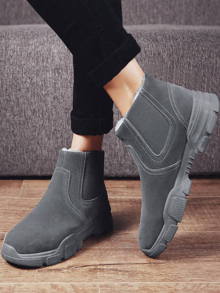 Velúr férfi csizma meleg béléssel