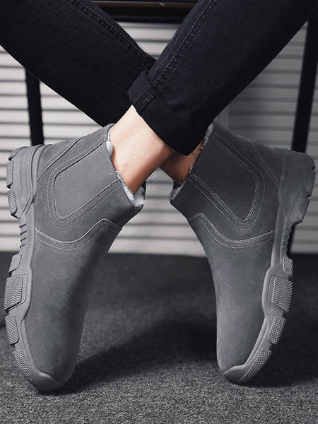 Velúr férfi csizma meleg béléssel