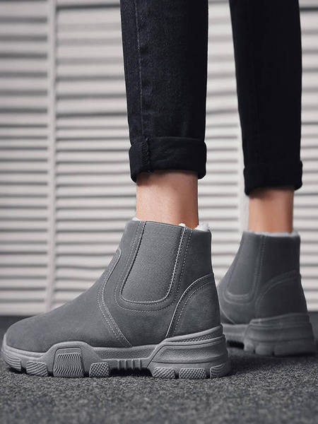 Velúr férfi csizma meleg béléssel