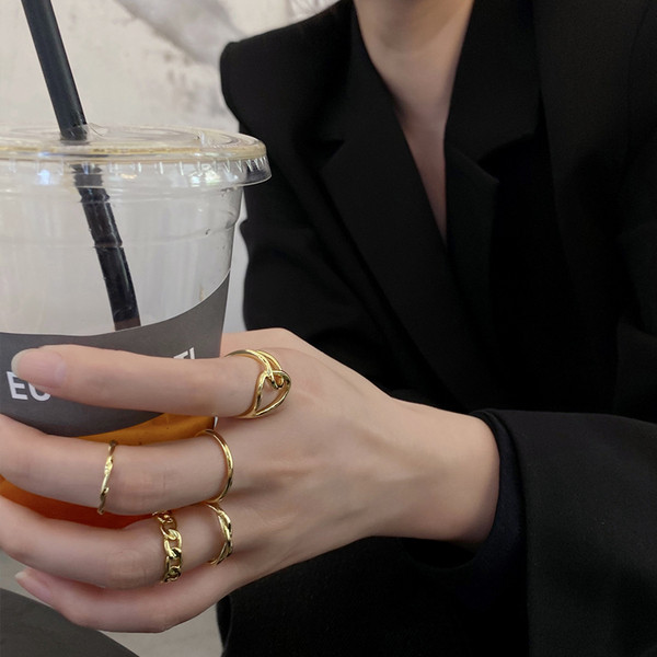 Modern női öt gyűrűs szett