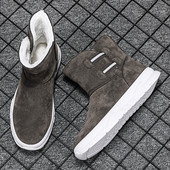 Eco velúrból készült, alkalmi férfi meleg csizma