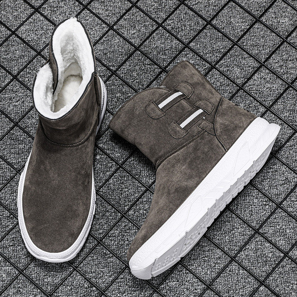 Eco velúrból készült, alkalmi férfi meleg csizma