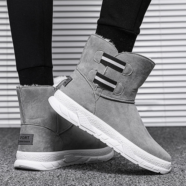 Eco velúrból készült, alkalmi férfi meleg csizma