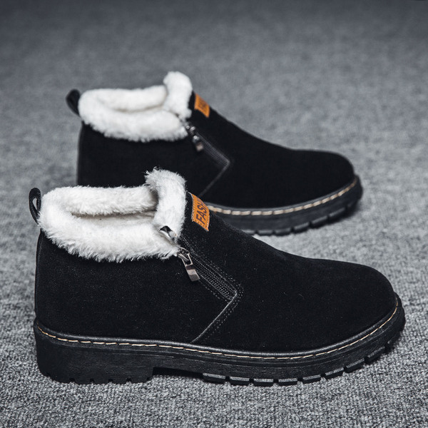 Férfi téli cipő meleg béléssel és cipzárral három színben