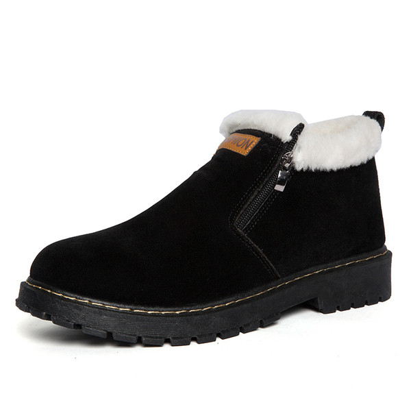 Férfi téli cipő meleg béléssel és cipzárral három színben