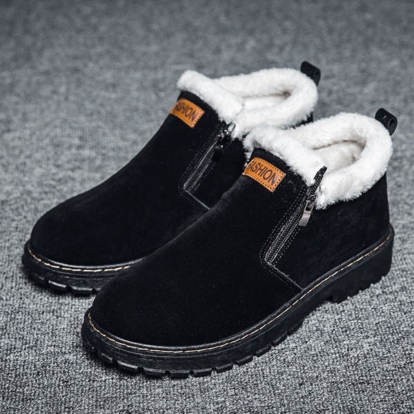 Férfi téli cipő meleg béléssel és cipzárral három színben