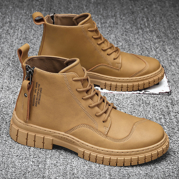 Új modell férfi bőrcsizma cipzárral - télre alkalmas